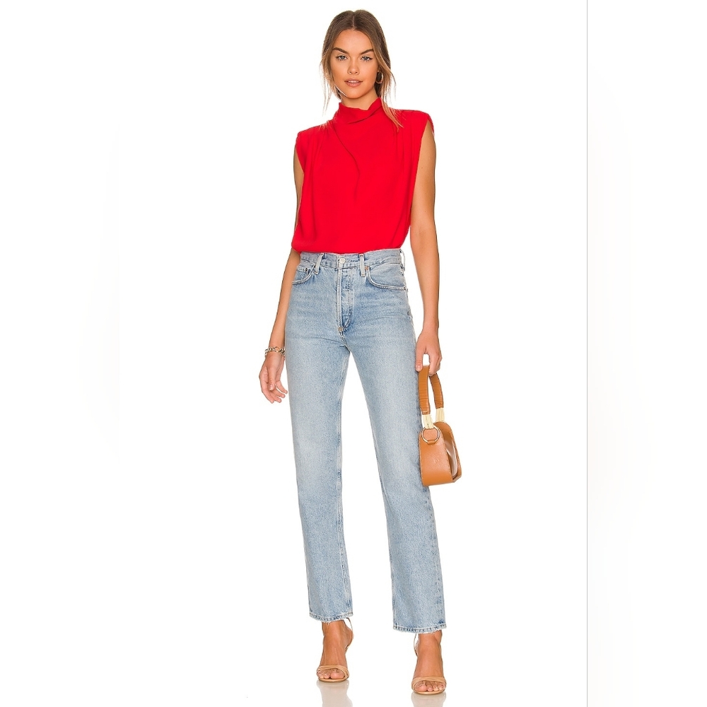 NWT Amanda Uprichard x Revolve Sleeveless Fabienne Top in Crimson Red – Sz Med - Picture 2 of 7